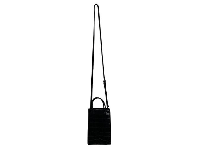 Everyday Borsa a tracolla Balenciaga Black Shopping Phone Holder Nero - vista 9