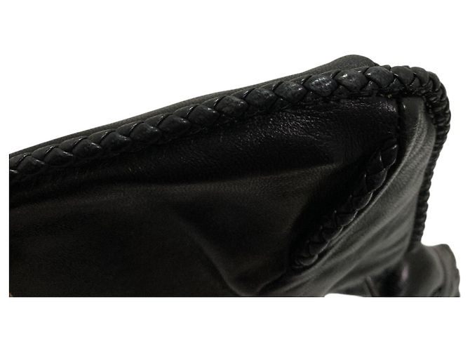 Mini borsa a mano in pelle Bottega Veneta Nero - vista 12