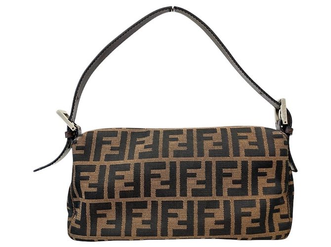 Fendi Zucca Pattern Mamma Bucket Handtasche Braun - Ansicht 2