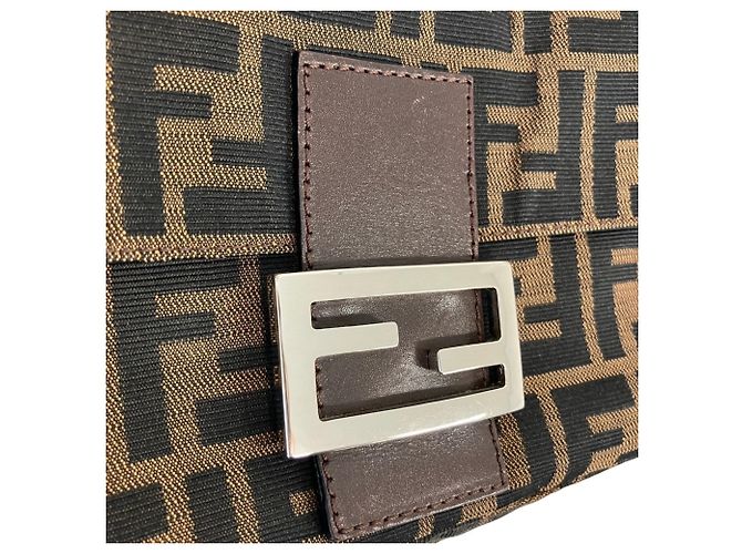 Fendi Zucca Pattern Mamma Bucket Handtasche Braun - Ansicht 8
