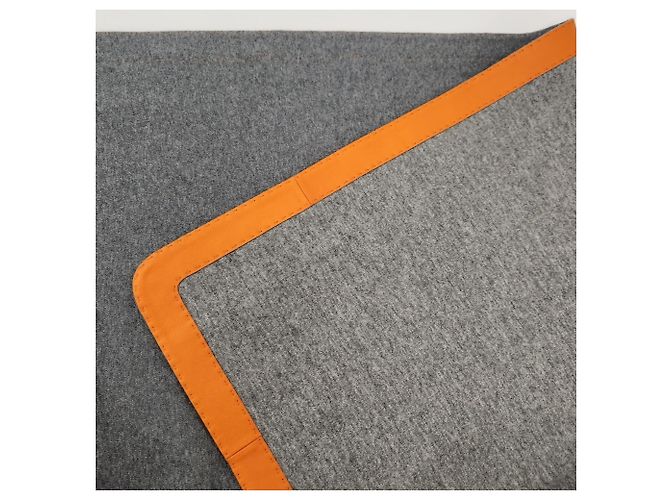 Hermès Coperta Sciarpa in Lana e Cashmere Hermes Marrone Arancione - vista 6