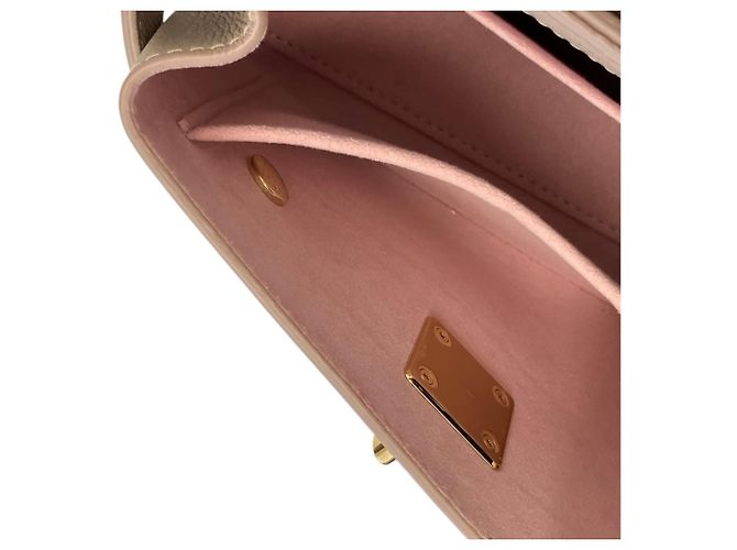 Borsa a tracolla con catena Louis Vuitton Lockme Ever Mini Grigio - vista 8