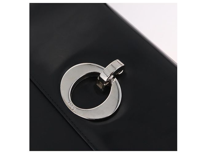 Sac à épaule Christian Dior Vernis Noir Argent Auth gh2387 Argenté - vue 16