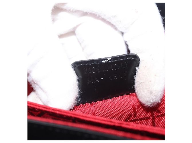 Sac à épaule Christian Dior Vernis Noir Argent Auth gh2387 Argenté - vue 28