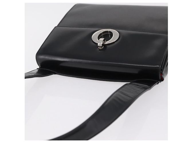 Sac à épaule Christian Dior Vernis Noir Argent Auth gh2387 Argenté - vue 6