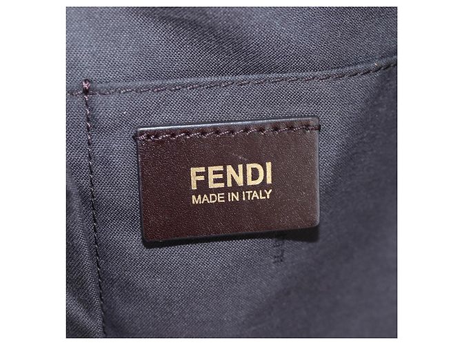 FENDI Tote Bag aus Leder Grün Gold Auth 203838A Golden - Ansicht 22