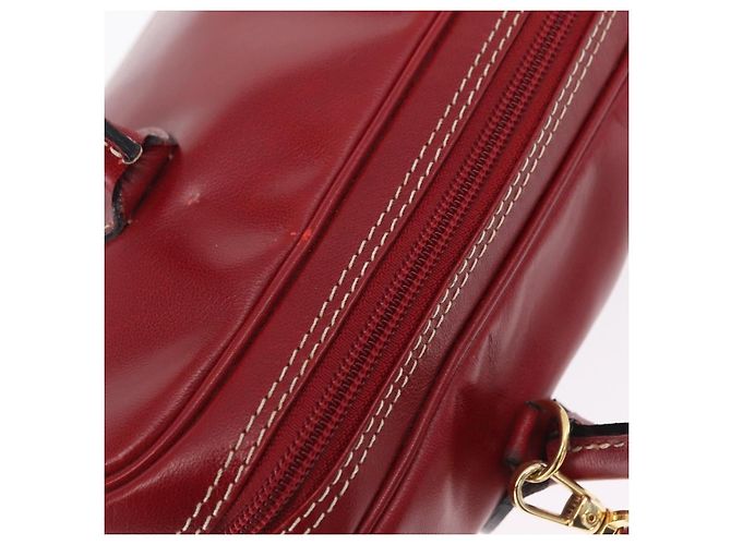 Autre Marque SAINT LAURENT Handtasche Leder 2way Rot Gold Authentisch 206113V Golden - Ansicht 14