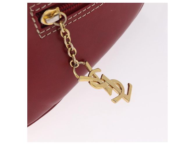 Autre Marque SAINT LAURENT Handtasche Leder 2way Rot Gold Authentisch 206113V Golden - Ansicht 21