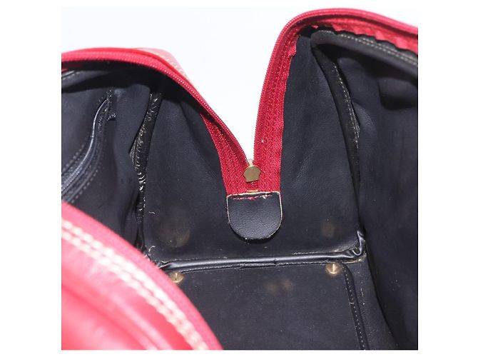 Autre Marque SAINT LAURENT Handtasche Leder 2way Rot Gold Authentisch 206113V Golden - Ansicht 23