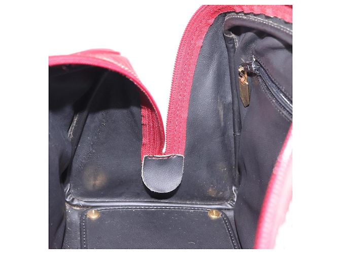 Autre Marque SAINT LAURENT Handtasche Leder 2way Rot Gold Authentisch 206113V Golden - Ansicht 24