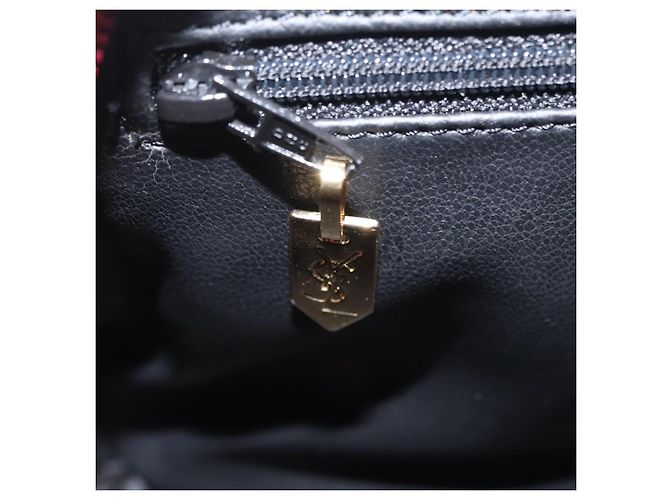 Autre Marque SAINT LAURENT Handtasche Leder 2way Rot Gold Authentisch 206113V Golden - Ansicht 25