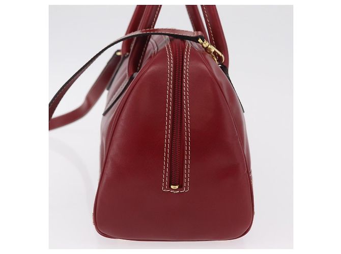 Autre Marque SAINT LAURENT Handtasche Leder 2way Rot Gold Authentisch 206113V Golden - Ansicht 3