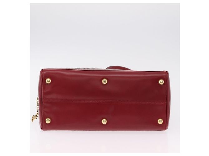 Autre Marque SAINT LAURENT Handtasche Leder 2way Rot Gold Authentisch 206113V Golden - Ansicht 5