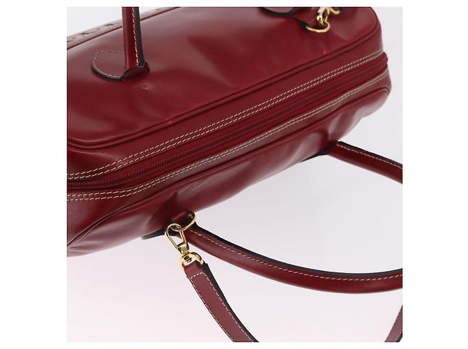 Autre Marque SAINT LAURENT Handtasche Leder 2way Rot Gold Authentisch 206113V Golden - Ansicht 6