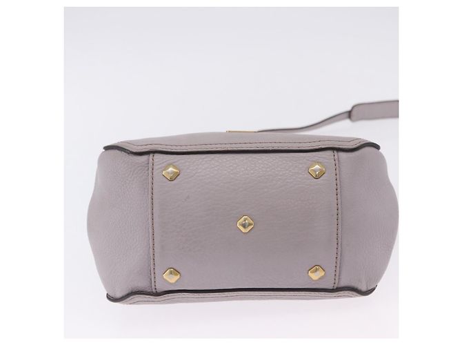 MCM Handtasche Leder 2way Grau Gold Auth 203213 Braun Golden - Ansicht 18