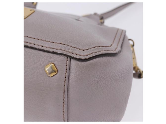 MCM Handtasche Leder 2way Grau Gold Auth 203213 Braun Golden - Ansicht 21