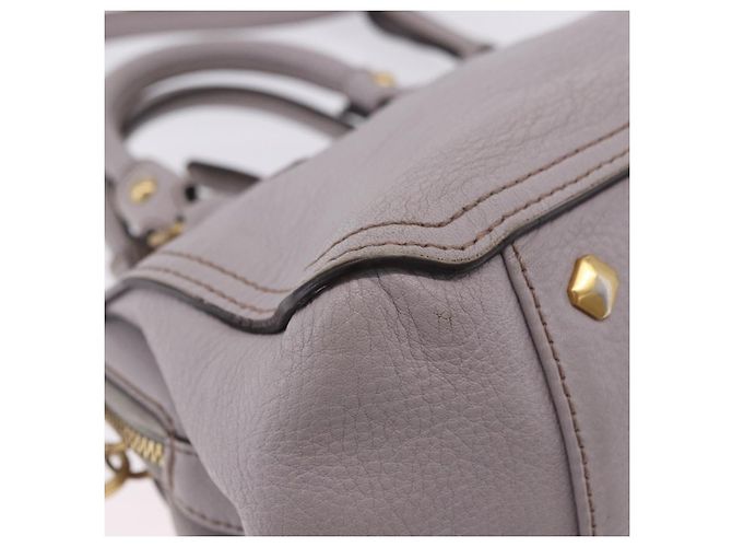 MCM Handtasche Leder 2way Grau Gold Auth 203213 Braun Golden - Ansicht 22