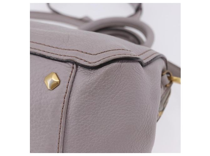 MCM Handtasche Leder 2way Grau Gold Auth 203213 Braun Golden - Ansicht 23