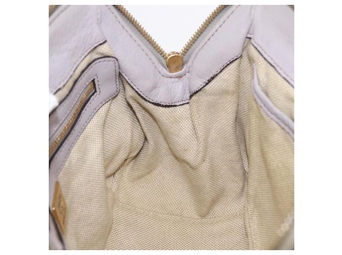 MCM Handtasche Leder 2way Grau Gold Auth 203213 Braun Golden - Ansicht 32