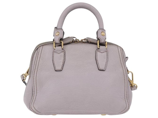 MCM Handtasche Leder 2way Grau Gold Auth 203213 Braun Golden - Ansicht 4