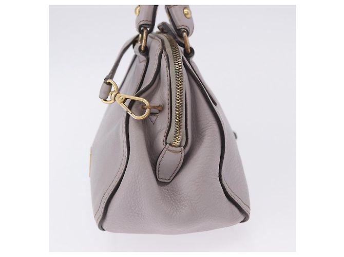 MCM Handtasche Leder 2way Grau Gold Auth 203213 Braun Golden - Ansicht 7