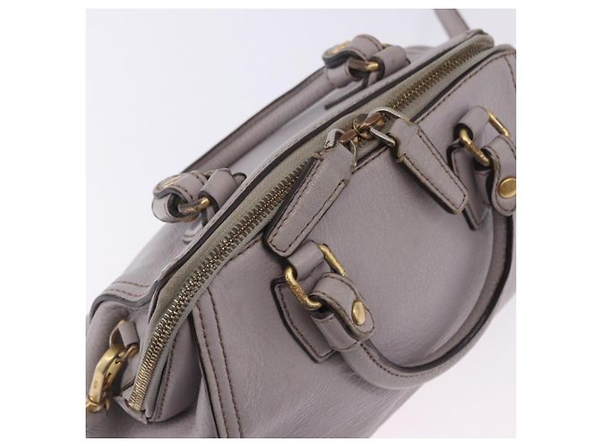 MCM Handtasche Leder 2way Grau Gold Auth 203213 Braun Golden - Ansicht 9
