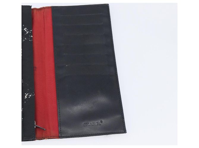 Cartera larga CHANEL Travel Line de lona negra CC Auth bs37172 Negro - vista 17