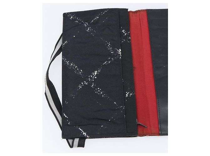 Cartera larga CHANEL Travel Line de lona negra CC Auth bs37172 Negro - vista 18