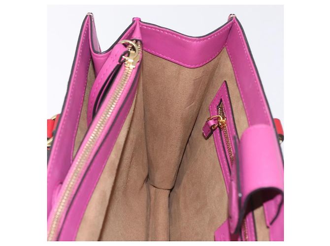 Borsa a mano GUCCI GG Supreme PVC 2way Beige Gold 409531 Auth 203076M D'oro - vista 24