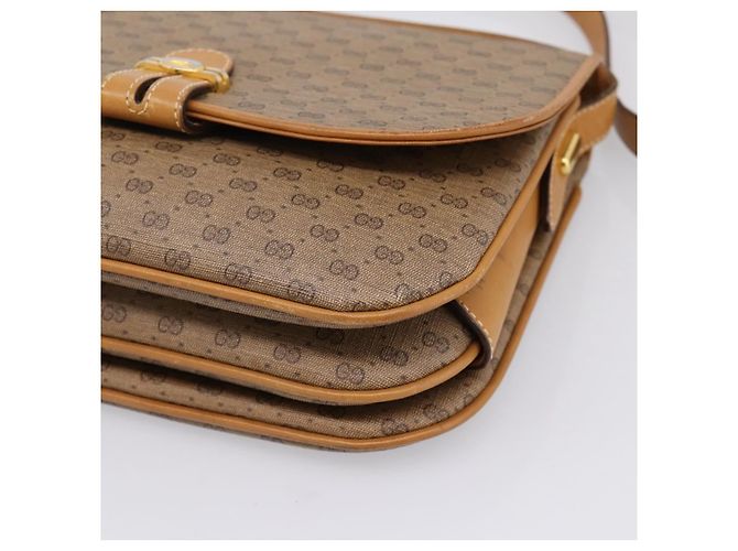 Bolso de hombro GUCCI Micro GG PVC Beige Tono Dorado 001 406 1780 Auth mr3049 - vista 10