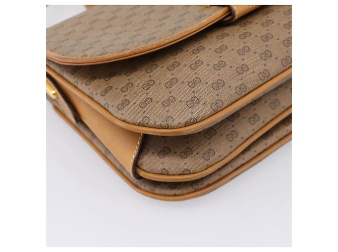 Bolso de hombro GUCCI Micro GG PVC Beige Tono Dorado 001 406 1780 Auth mr3049 - vista 11