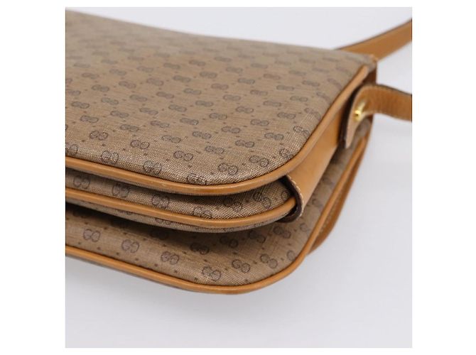 Bolso de hombro GUCCI Micro GG PVC Beige Tono Dorado 001 406 1780 Auth mr3049 - vista 12
