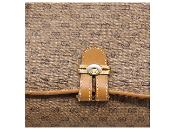 Bolso de hombro GUCCI Micro GG PVC Beige Tono Dorado 001 406 1780 Auth mr3049 - vista 14