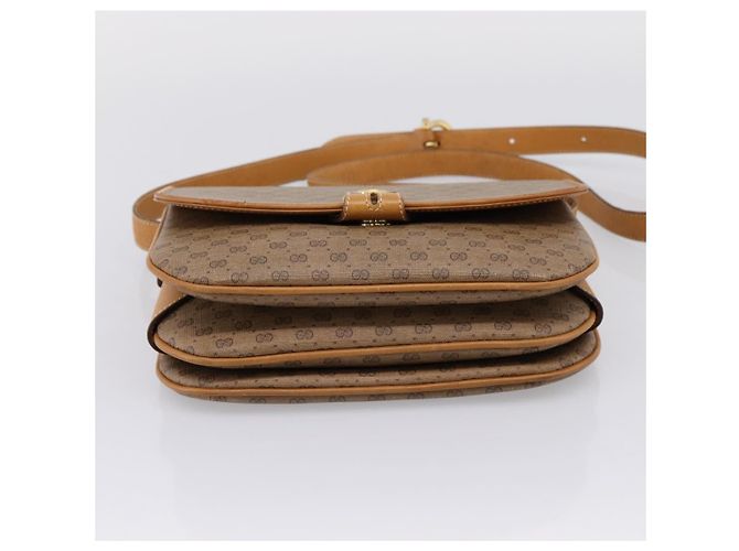 Bolso de hombro GUCCI Micro GG PVC Beige Tono Dorado 001 406 1780 Auth mr3049 - vista 9
