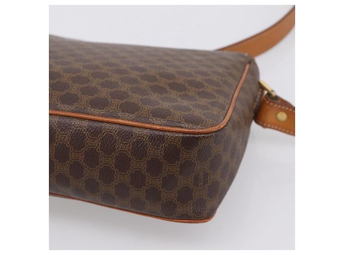 Céline Borsa a tracolla CELINE Macadam Canvas PVC Leather Brown Gold Auth ep15895 Marrone D'oro - vista 15