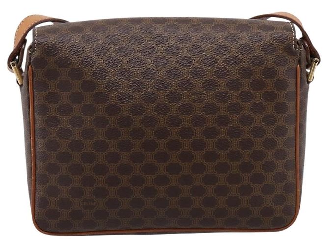 Céline Borsa a tracolla CELINE Macadam Canvas PVC Leather Brown Gold Auth ep15895 Marrone D'oro - vista 2