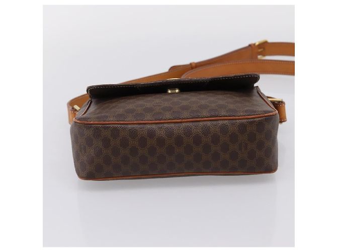 Céline Borsa a tracolla CELINE Macadam Canvas PVC Leather Brown Gold Auth ep15895 Marrone D'oro - vista 5