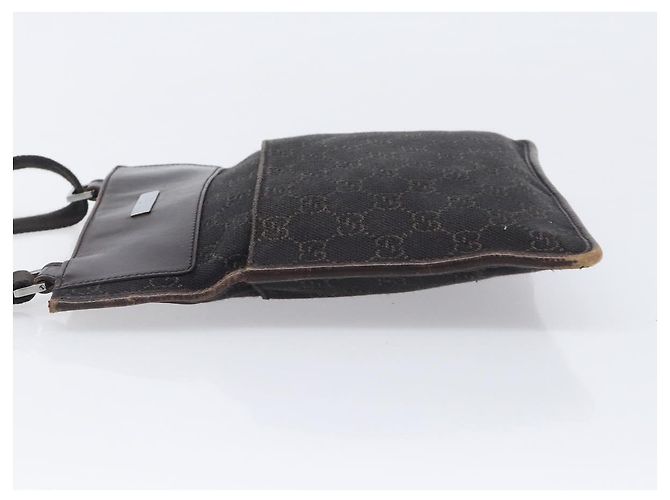 GUCCI GG Canvas Schultertasche Schwarz Silber 27639 Auth ep15846 - Ansicht 5