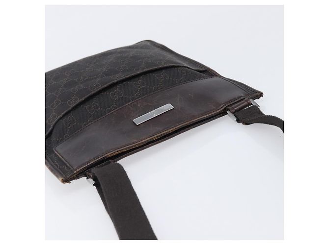 GUCCI GG Canvas Schultertasche Schwarz Silber 27639 Auth ep15846 - Ansicht 6
