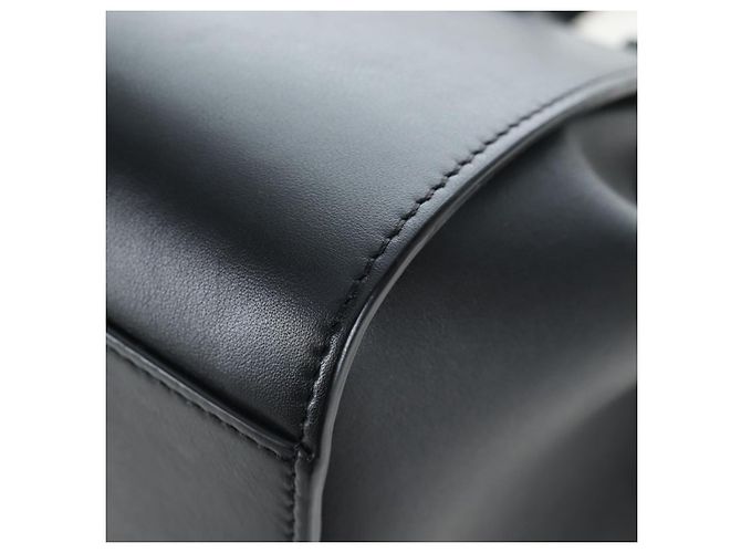 Borsa a tracolla LOEWE Hammock Mini in pelle 2way Nero Argento Auth 204615M - vista 17