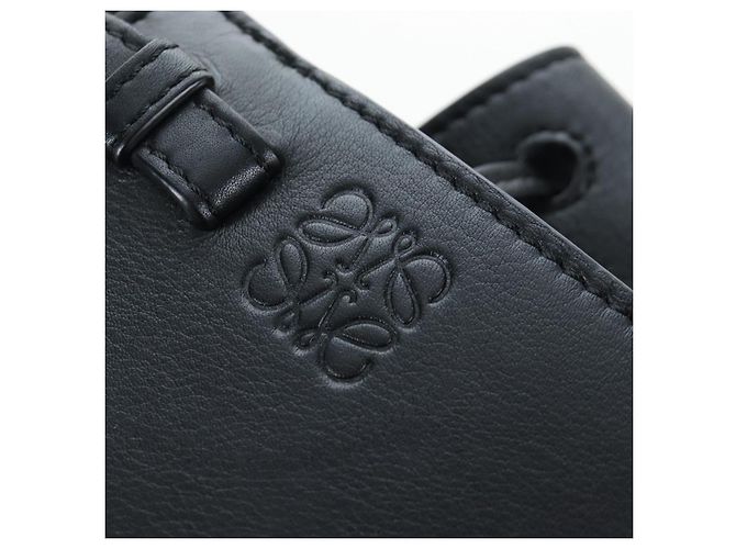 Borsa a tracolla LOEWE Hammock Mini in pelle 2way Nero Argento Auth 204615M - vista 20
