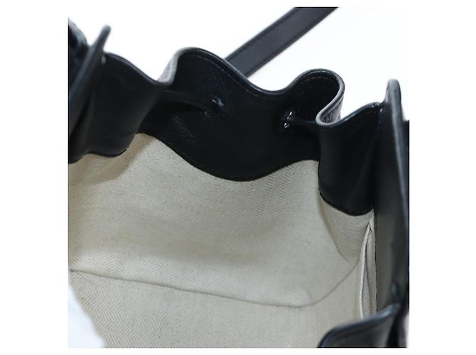 Borsa a tracolla LOEWE Hammock Mini in pelle 2way Nero Argento Auth 204615M - vista 23