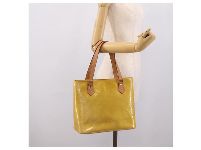 LOUIS VUITTON Monogram Vernis Houston Hand Bag Beige M91004 LV Auth gh2385 - Ansicht 24