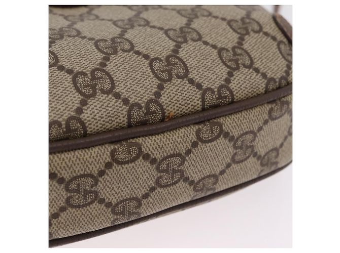 Borsa GUCCI GG Supreme Web Sherry Line PVC Beige Oro 89 02 066 Auth ka6316 D'oro - vista 10