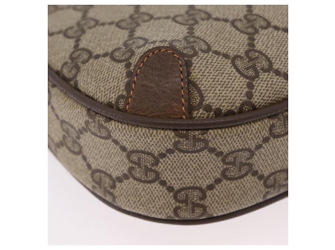 Borsa GUCCI GG Supreme Web Sherry Line PVC Beige Oro 89 02 066 Auth ka6316 D'oro - vista 11