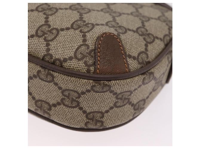 Borsa GUCCI GG Supreme Web Sherry Line PVC Beige Oro 89 02 066 Auth ka6316 D'oro - vista 12