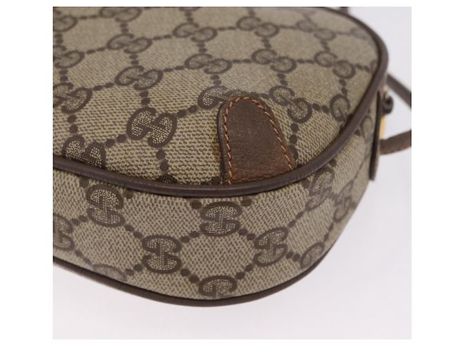 Borsa GUCCI GG Supreme Web Sherry Line PVC Beige Oro 89 02 066 Auth ka6316 D'oro - vista 14