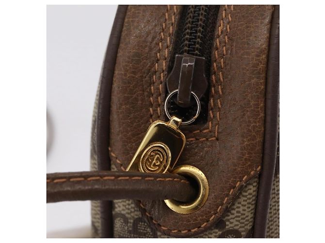 Borsa GUCCI GG Supreme Web Sherry Line PVC Beige Oro 89 02 066 Auth ka6316 D'oro - vista 16
