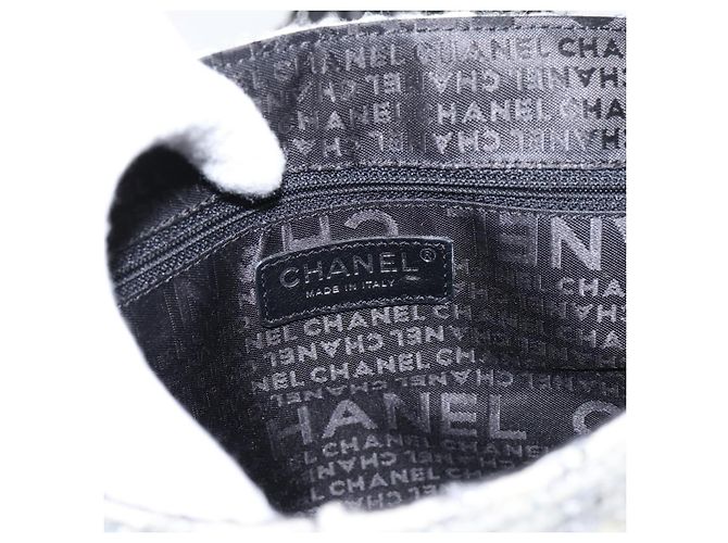 Bolso de hombro CHANEL Tweed Gray Silver CC Auth ar14307SAM Castaño Plata - vista 17