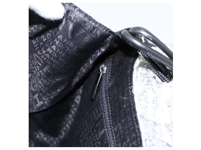 Bolso de hombro CHANEL Tweed Gray Silver CC Auth ar14307SAM Castaño Plata - vista 20